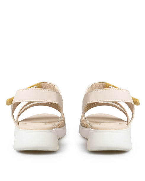 Sandalia Confort Hueso Tiras 11464